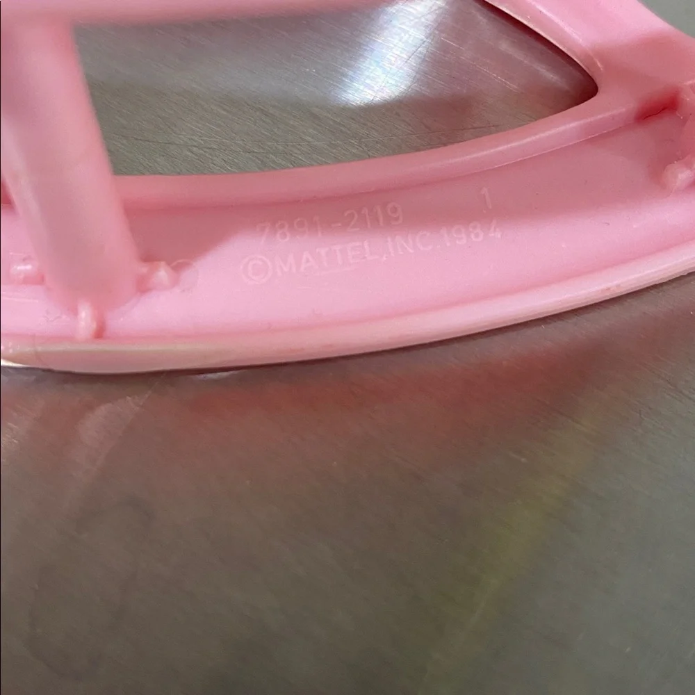 Vintage Barbie Pink and Yellow Rocking Horse Toy Mattel 1984